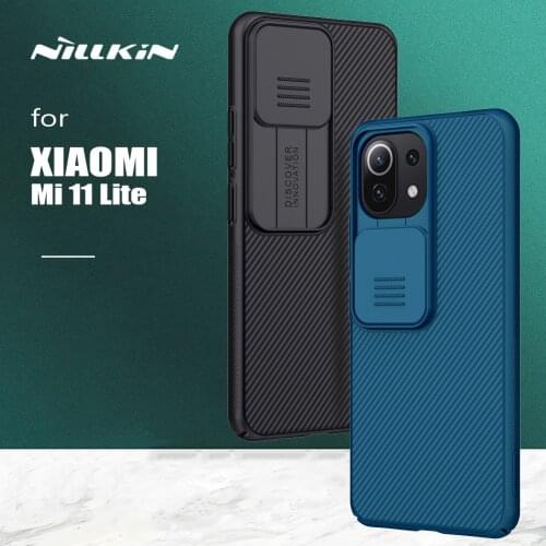 Nillkin for Xiaomi Mi 11 Lite 5G Camshield Slide Camera Protection Cover Hard PC Frosted Shield for Xiaomi Mi11 Mi 11 Lite Case