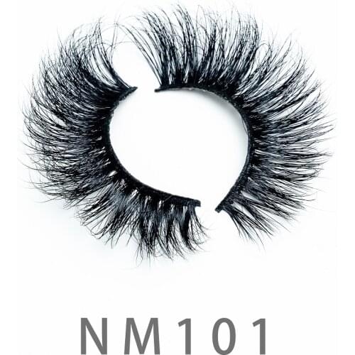 NM101 20mm 3D Long Fluffy Mink Lashes Bulk Wholesale Natural Dramatic 6D False Eyelashes 5D Dramatic Wispy Mink Lashes Vendors