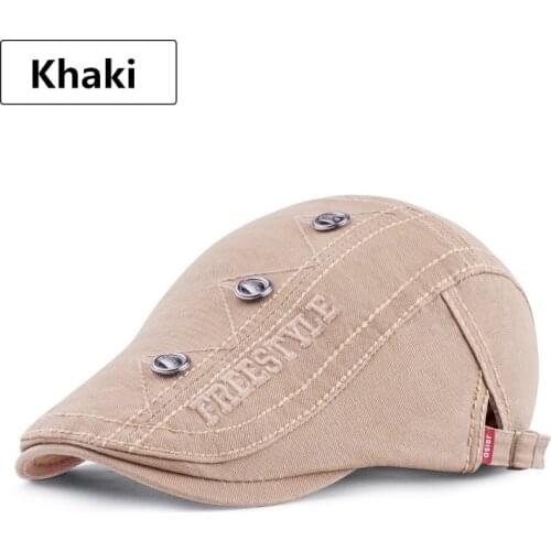 New Fashion Letter Embroidery Berets Hats Women Men Ivy Flat Cap Vintage Newsboy Hat Adjustable Breathable Sun Hat Duckbill Cap