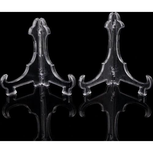 Plastic Display Easel Stand Plate Bowl Picture Frame Photo Pedestal Holder Drop Ship