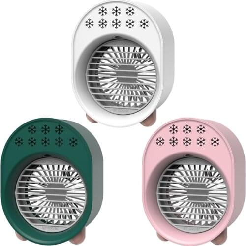 Portable Air Conditioner Fan, Air Cooler, Humidifier, Purifier and Night Light 4-in-1 USB Desktop for Office Home Travel