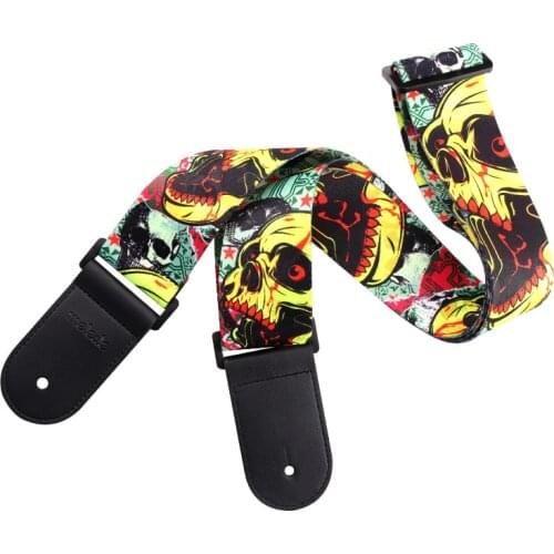 Skull Color Ethnic Guitar Straps Acoustic Guitar Fluorescent Shoulder Strap Guitar Parts