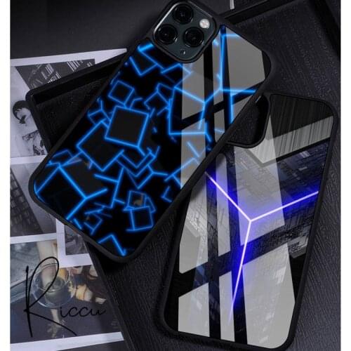 Neon cube Phone Case Rubber for iPhone 12 11 Pro Max XS 8 7 6 6S Plus X 5S SE 2020 XR 12 Mini case