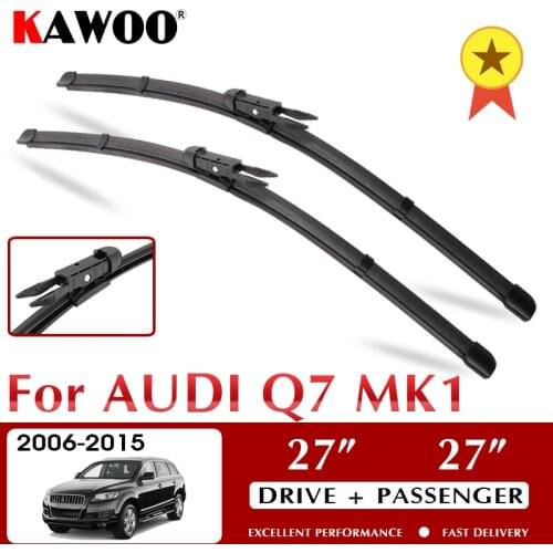 KAWOO Car Wiper Blades For Audi Q7 MK1 October 2006 - Nov. 2015 Windshield Windscreen Window 27"+27" LHD RHD Auto Accessories