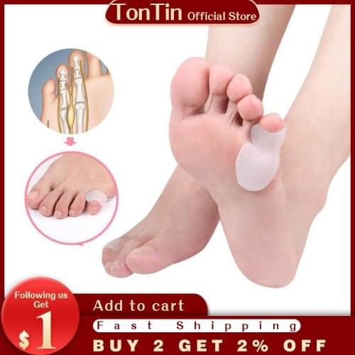1Pair Little Toe Thumb Daily Use Silicone Gel Toe Bunion Protector Foot Care Finger Toe Separator Hallux Valgus Toe Corrector
