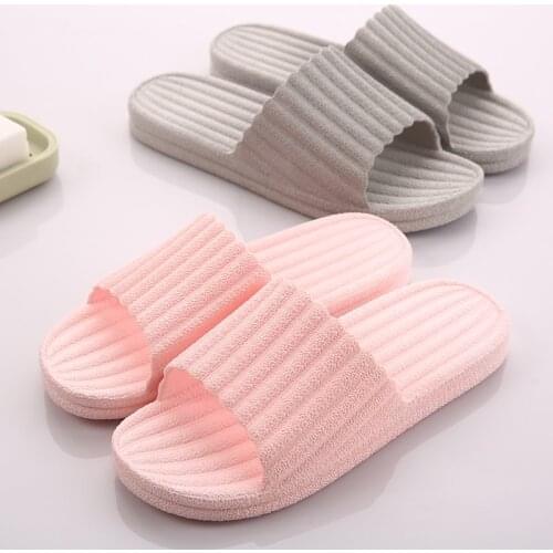 Slippers Female Summer Home Indoor Antiskid Bath Bathroom Couple Home Floor Bedroom Wear-Resistant Mens House Slippers