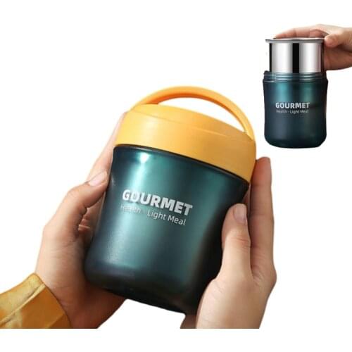 500ML Food Thermal Jar Insulated Soup Thermos Containers 304 Stainless Steel Thermal Lunch Box Drinking Breakfast Soup Cup
