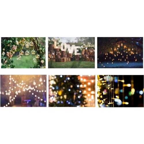 Thin Vinyl Children Birthday Wedding Photo Bokeh Lights Portrait Backdrops Printed Professional Photographic Studio Background