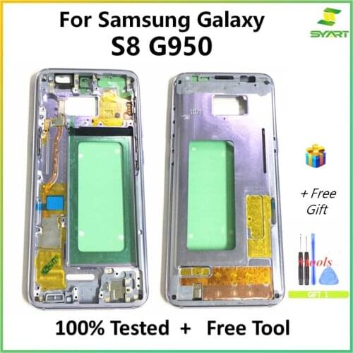 100% New For SM-G9500 Midplate Bezel Chassis Housing Middle Frame Metal Mid Plate Housing Bezel For Samsung Galaxy S8 G950 G9500