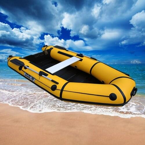 2.3m PVC Inflatable Assault Boat Speed Kayak Dinghy Canoe With Wooden Floor For Outdoor Fishing Drifting Surfing