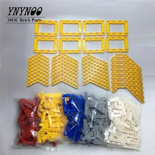 40Pcs/lot Technical Beams Frame Connector Pin Arm Parts Bulk Kit Toys Children Compatible for MOC 32348 6629 32271 32009 64179