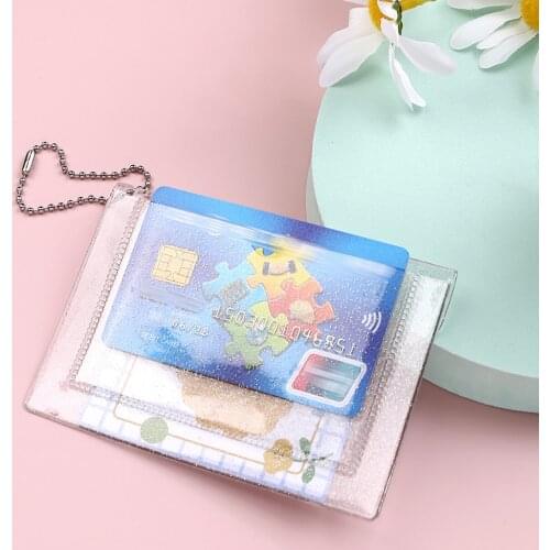 2021 New Fashion Transparent Waterproof Women Card Case Card Holder Credit Card Bag Id Card Small Wallet