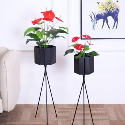 52cm Anthurium Artifcial Flowers Bouquet Plastic Green Plants Bonsai Balcony Potted Office Desktop Wedding Home Garden Decor