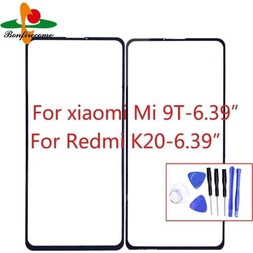 For Xiaomi Redmi K20 Mi 9T Mi9T Front Touch Screen Outer Panel LCD Display Screen Out Glass Cover Lens Replace Parts