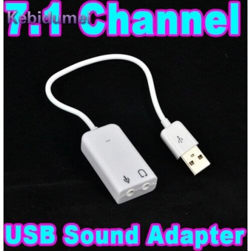 Kebidumei 10pcs External Usb Sound Card Usb 2.0 Virtual 7.1 Channel Headset Adapter For Mac Win Xp 7 8 Laptop Tablet Pc Computer