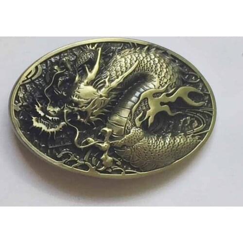Classic Chinese Dragon Belt Buckles SW-BY691 suitable for 4cm wideth snap on belt with continous stock