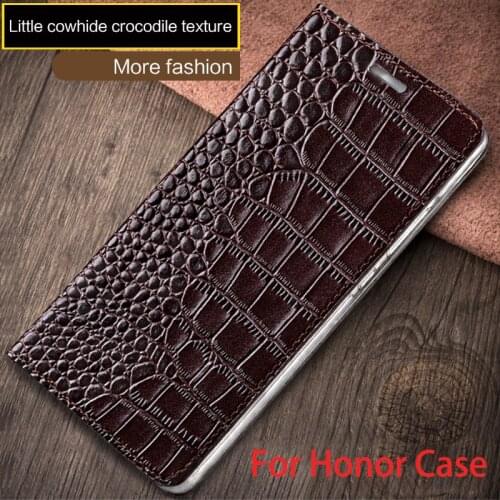 Leather Flip Phone Case For Huawei Honor 9 10 lite 7 7A 7C 8 8A 8C lite 8X max 9X Case Cowhide Cover For honor 10 20 pro case
