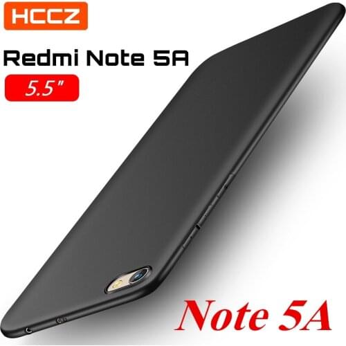 HCCZ Redmi Note 5A Matte Pure Color Soft Silicone Case for Xiaomi Redmi Note 5A Non-slip Protective Case Cover High Quality