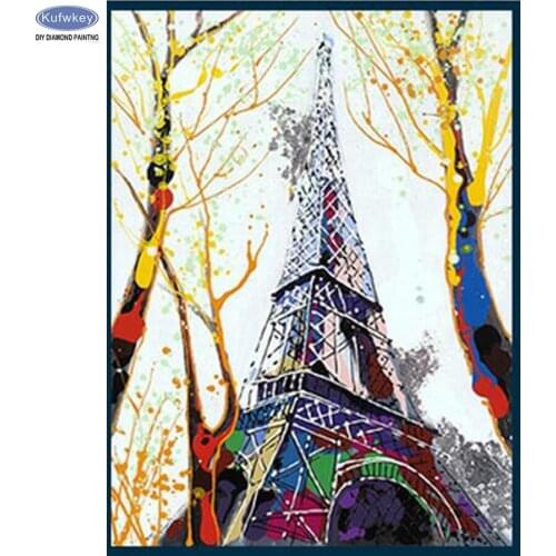 NEW Arrival 5d diy Diamond embroidery Paris tower diamond painting Cross Stitch full square drill Rhinestone mosaic decoration