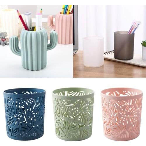 New Nordic Style Home Decoration Home Unbreakable Creative Pen Holder Storage Box Office Desk Pen Pot Cup Case durable loaded