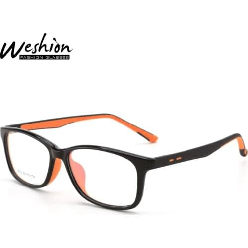 Square Anti Blue Light Glasses Kid Teens Children Slicone Optical Frame Vintage Youth Boy Girl Clear Computer Anti Reflective UV