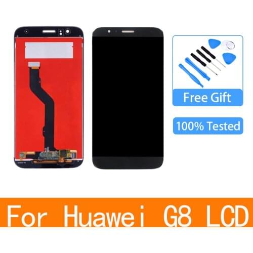 Original For Huawei Ascend GX8 LCD Touch Screen Digitizer Assembly For Huawei G8 Display with Frame Replacement RIO-AL00 RIO-L01