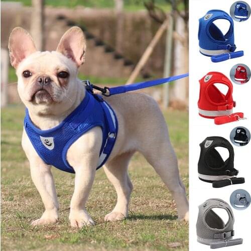Og Harness and Leash Set, Adjustable Reflective Outdoor Vest, Soft Mesh Chest Harness for Dogs-Easy Control for Outdoor Walking