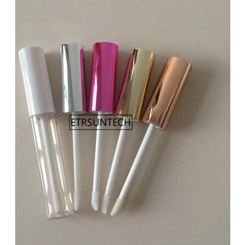 100pcs 10ml Empty Lip Gloss Tube Clear Lipstick Lip Balm Bottle Container with Lipbrush for Travel F3761