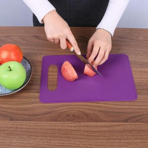 Kitchen Cutting Board Chopping Board Block Solid Color Non-slip Vegetable Fruits Meats Cutting Plate Board Cooking Tool