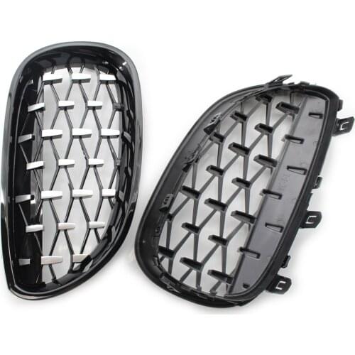 1 Pair Car Middle Grills Meteors Kidney Front Grille Auto Racing Grille for BMW 5 Series E60 2004-2009 Car Racing Grills Parts