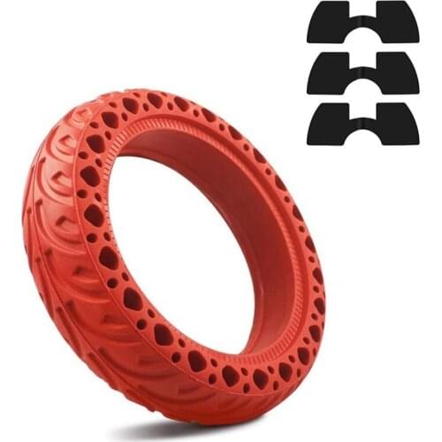8.5 Inch Solid Rubber Wheel Tires with 3 Pcs Vibration Dampers for Xiaomi M365/M365 PRO Scooter