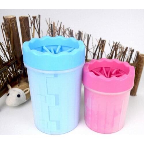 Pet Cats Dogs Foot Clean Cup For Dogs Cats Cleaning Tool Soft Plastic Washing Brush Paw Washer Pet Accessories for Dog