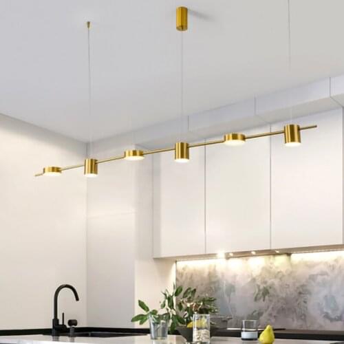 Nordic 3/5/6 Heads Long Pendant Lamp Gold Black Led Pendant Light Minimalist Hanging Lamp Light Fixture for Living Room