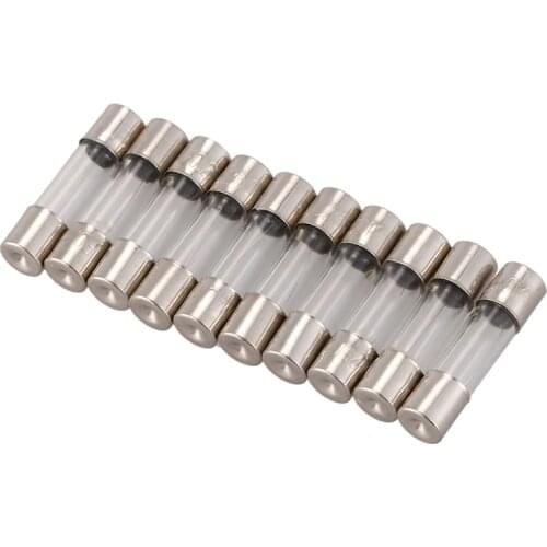 10Pcs 250V 0.2A 200mA Quick Fast Blow Glass Fuses Tubes 5mm x 20mm