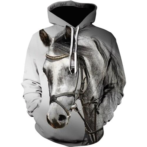 New Arrival 3D Sweatshirt Hoodies Men Horse Colorful 3D Print Long Sleeve Fashion hoodie Casual Sportswear Hip Hop Streetwear