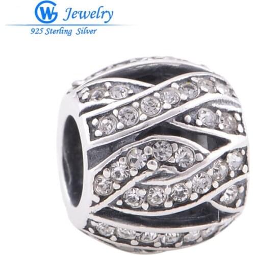 AAA zirconium Decoration Charms 925 Sterling Silver Fits Pan Troll Bracelets DIY Gift GW Fashion Jewelry X041H10