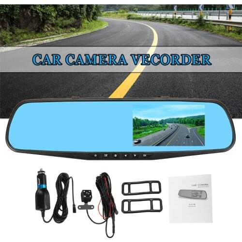 3.5/4.3 inch Car DVR Camera Full HD 1080P Automobile Data Recorder Rearview Mirror Dash Digital Video Recorder Dual Lens Camcord
