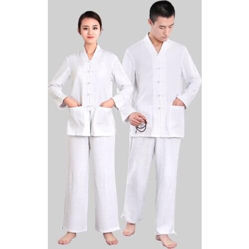 Women Yoga Suit Loose Trousers Tops Set Female kung fu Tai Chi Clothing Ladies Linen Outdoor Yoga Clothes Zen Meditation Clothes