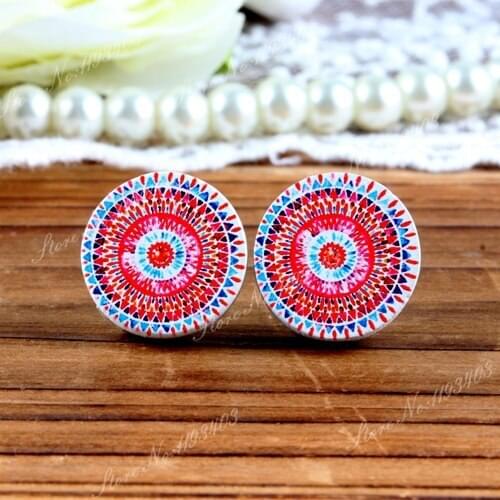 16mm Flowers Round High Quality Photo Wood Laser Cut Cabochon to make Rings, Earrings, Bobby pin,Necklaces, Bracelets