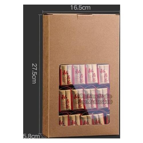 27.5*16.5*5.8cm Kraft paper gift box package with clear pvc window,Clothes,T-shirts,toys,scarves packing display box.100pcs/lot
