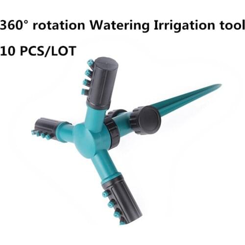 10 PCS Automatic Rotating Lawn Sprinkler Auto Watering Irrigation System Garden Hose tool for lawn plants flowers veggies