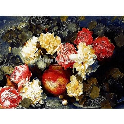 Free shipping classic flower reproduction painting canvas oil painting WK-- (321)