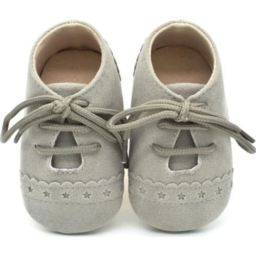 Spring Summer Baby First Walker Soft Bottom Nubuck Leather Infant Booties Toddler Tie Shoes Moccasins Baby Girls Boys Footware