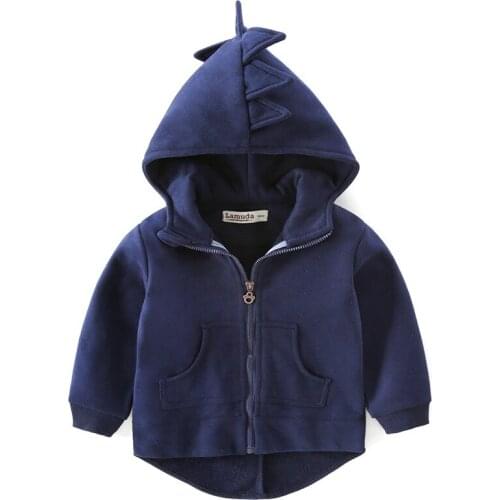 2019 Autumn children hoodies sweatshirt Boys girl cotton cartoon monster dinosaurs baby toddler coat kids clothes Windbreake