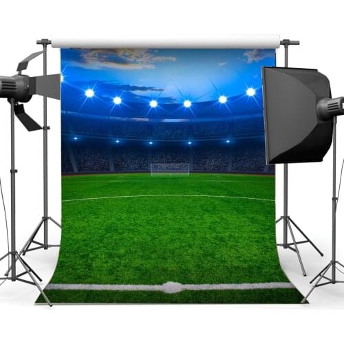 Indoor Bokeh Stage Lights Green Grass Meadow Sports Match School Game Gymnasium Photography Background