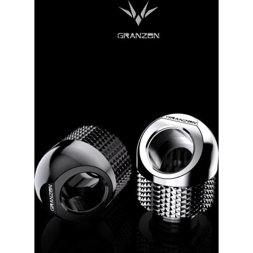 Granzon G1/4'' thread 45 Degree Rotary Compression Fitting /for water cooling Adaptors Copper Metal Connector GD-45