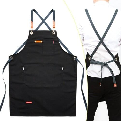 Cowboy Apron Chinese Restaurant Barber Foral Nail Artist Men And Women Overalls Coffee Shop Smock Custom Printed Logo