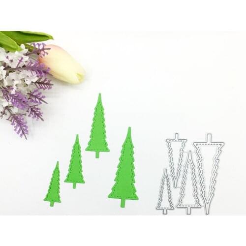 Julyarts 4Pcs Tree Metal Cutting Die Fustelle Metalliche Per Scrapbooking Stencil Die Paper Embossing Card Making Craft Die Cut