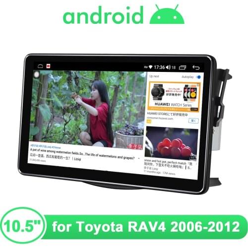 Newest 10.5 Inch Android 10 Car Radio Stereo 1 din Autoradio HD Head Unit Central Multimedia Carplay For Toyota RAV4 2006-2012