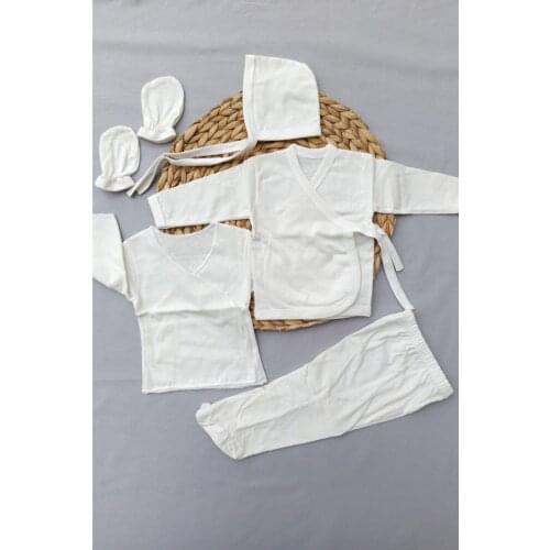 Newborn Essentials 100% Cotton Unisex Baby Beige Unpainted Newborn Baby Emergency Needs Set 0-3 Months Free Shipping Turkey